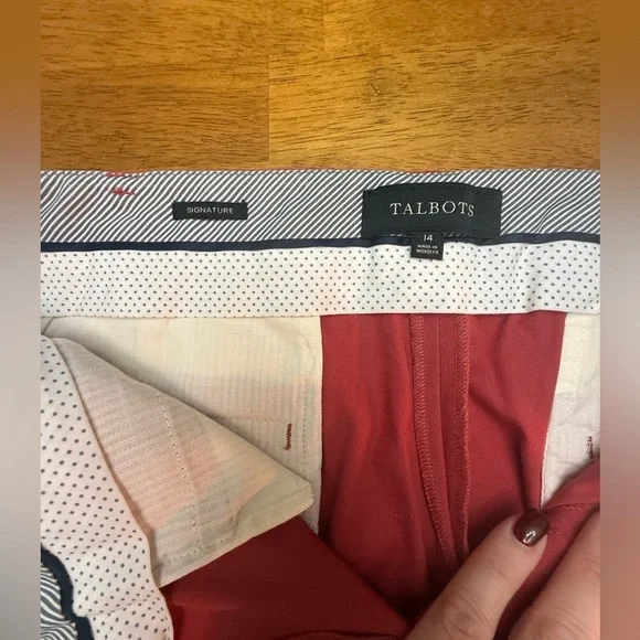 Talbots Red Signature Red Chinos 14 - Picture 7 of 7